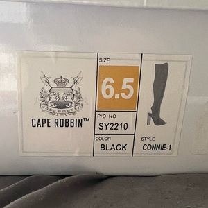 Black knee high boots